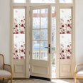 thumbnail image 2 of Window Privacy Film Red Spring Floral Stained Glass Window Film Decorative Sun Block Window Cover Elegant Pastoral Flowers Watercolor Window Clings Static Adhesive Sticker for Bathroom 23.6"x78.7", 2 of 7