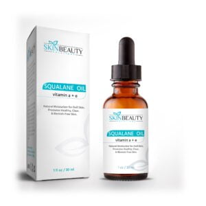 Squalane Oil with Vitamin A&E–Great for Face, Body and Hair. Natural Moisture For Mature, Dry and Dull Skin. Contains Retinyl Palmitate Vitamin A and DL-Alpha Tocopherol Vitamin E. All Natural Olive
