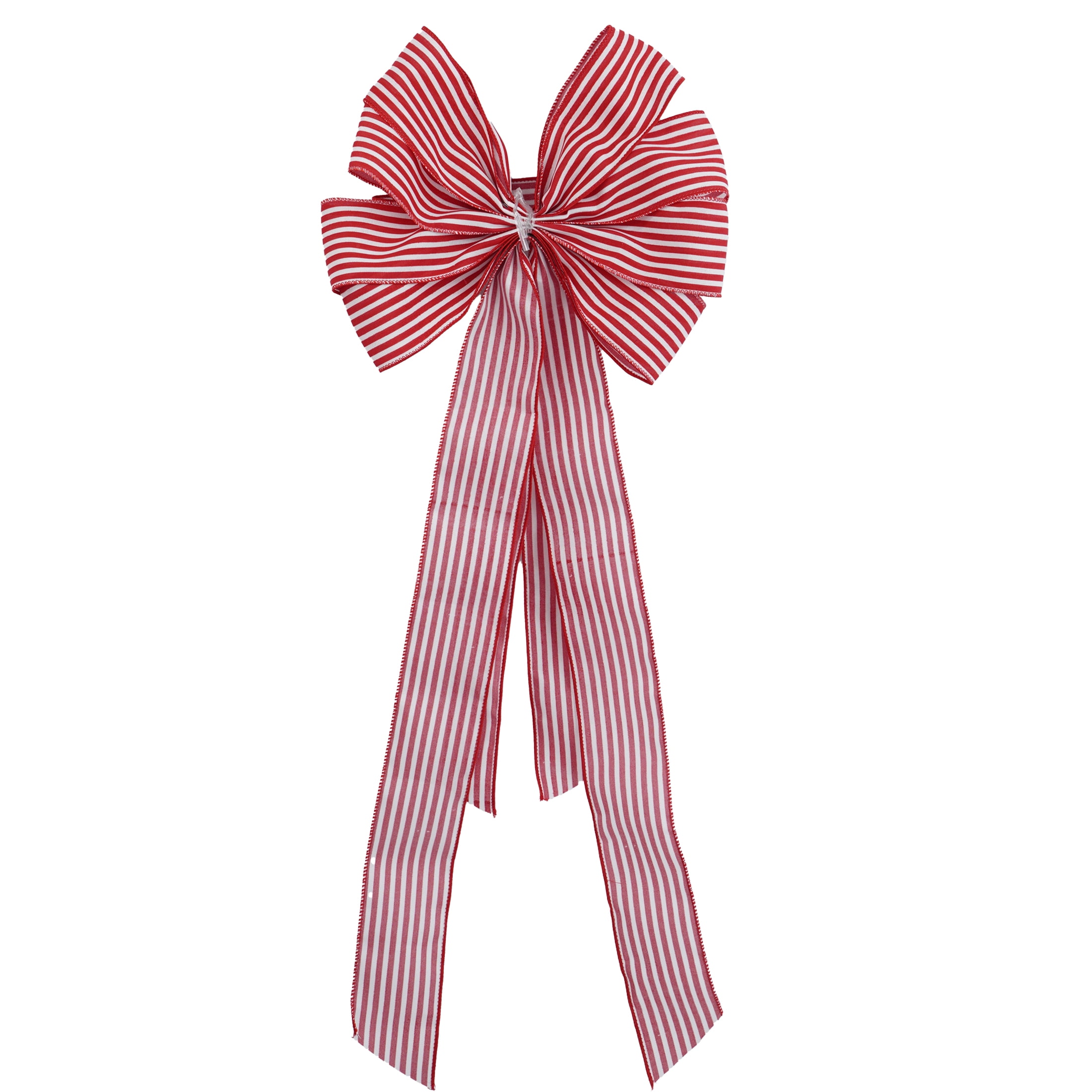 Red and White Striped Decorative Christmas Bow, 30", by Holiday Time