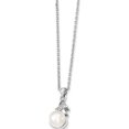 thumbnail image 1 of Sterling Silver Rhodium-Plated 6-7mm White Fw Cultured Pearl Cz Pendant (17 X 8) Made In China qg4125-17, 1 of 6