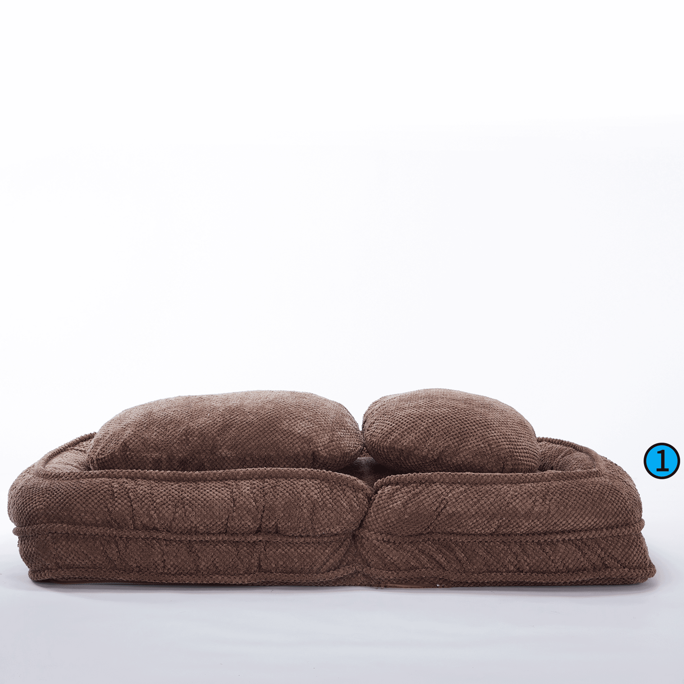 Aukfa Fold Lazy Sofa Bed,Floor Chair Small Couch with 5&nbsp;Adjustable for Living Room, Brown