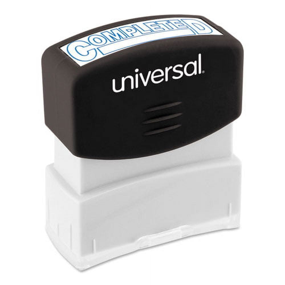 Message Stamp, Completed, Pre-Inked One-Color, Blue Ink | Bundle of 2 Each