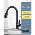 thumbnail image 5 of Black Kitchen Faucet with Sprayer, Pull Down Kitchen Sink Faucet Lead-Free, Stainless Steel Single Handle Kitchen Faucets with Deck Plate, 360 Swivel High Arc Single Hole RV Kitchen Faucet, 5 of 7
