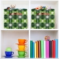 thumbnail image 7 of St Patricks Day Plaid Storage Basket with Handles Collapsible Storage Bins Canvas Fabric Storage Organizer for Shelves Closet Bedroom Living Room 2Pack Decor Gifts, 7 of 7