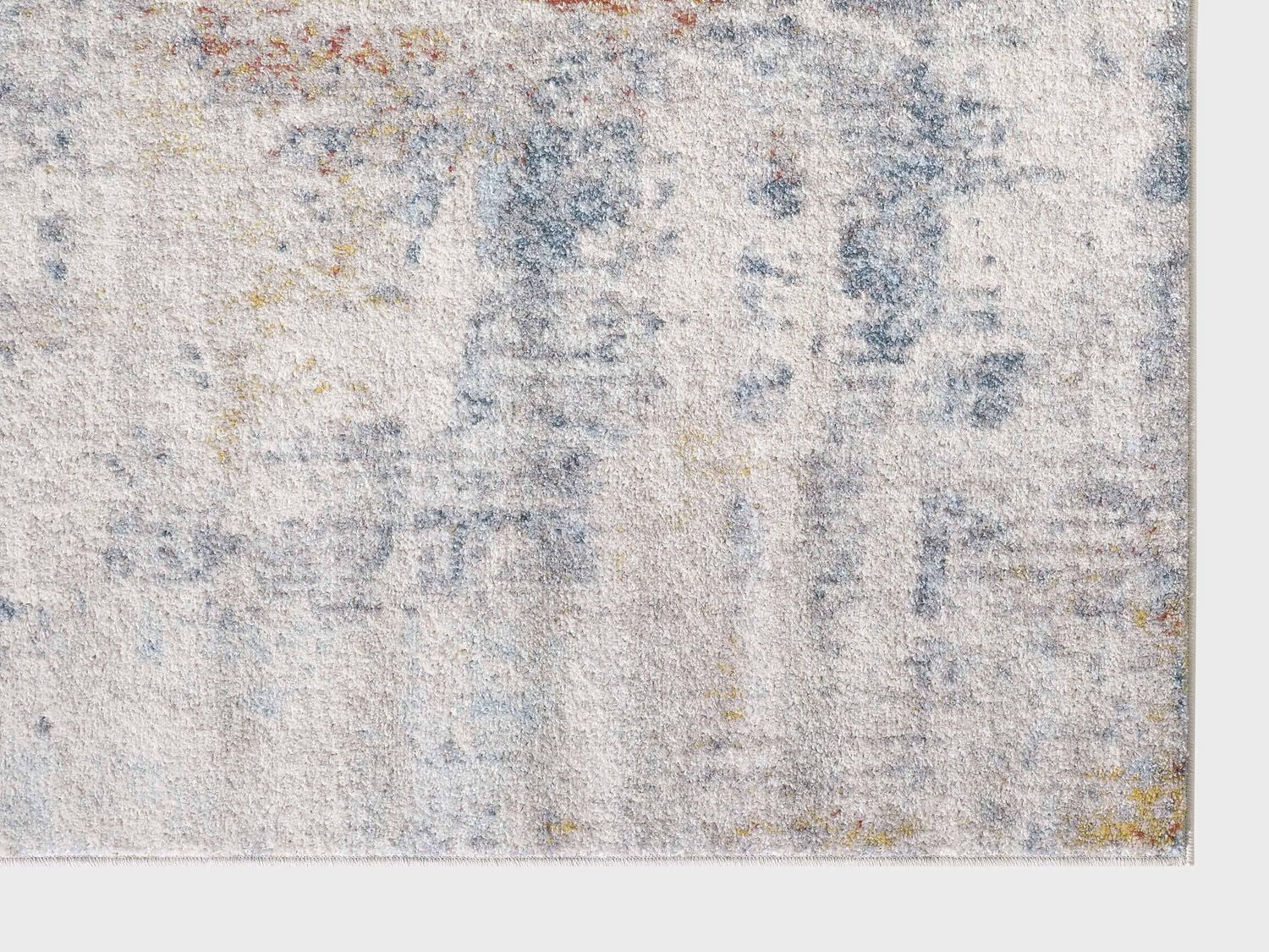 Venita Cream and Blue Woven Area Rug