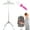 Gray, variant on Steamer Stand Telescopic Garment Steamer Rack Height Adjustable Clothes Steamer Holder Foldable Garment Steamer Clothes Rack Portable Standing Garment Hanger with Non Slip Mat for Home Steam Ironing