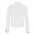 thumbnail image 4 of Loodgao Kids Girls Figure Skating Jacket Long Sleeves Training Coat Zip-Up Sweatshirt Outwear White 10, 4 of 6