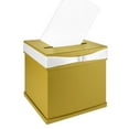 thumbnail image 3 of Koyal Wholesale Gold Wedding Card Box with Slot, White Satin Ribbon and Rhinestone Buckle, 10" x 10" Card Holder, 3 of 5