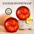 thumbnail image 2 of Ashosteey Sandal Soap Bar,Sandalwood Soap,All Natural Bath Soaps for All Skin Types - Plant Based, Cold Process and Handmade,Moisturizing Natural Body Soap for Bath or Shower,Woodgrain Sandalwood, 2 of 4