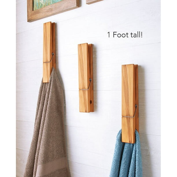 Clothespin Towel Holder