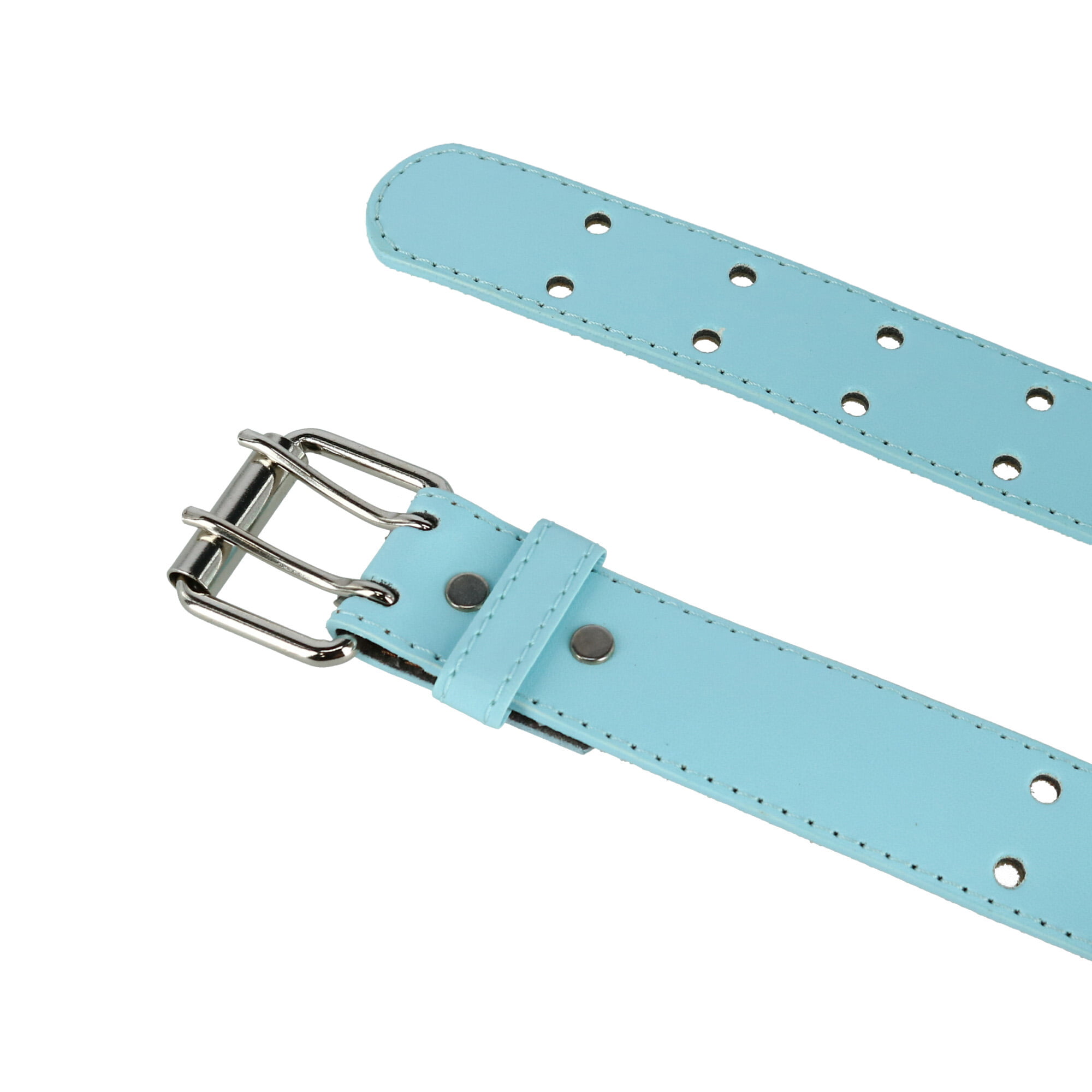 Pack of 2 Colors CTM Kids Leather Two Hole Jean Belt