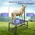 thumbnail image 3 of Animal Restraining Stand, Headpiece Adjustable, 20"-34" Leg Positioning, Metal Livestock Care Stand, Goat Holding Stand, For Safe Shearing, Hoof Trimming, Grooming, 3 of 8