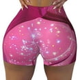 thumbnail image 2 of Uemuo Sparkling Pink Toilet Pattern Women Workout Impact Shorts Scrunch Butt Lifting Gym Shorts Seamless Booty Biker Shorts-Small, 2 of 8