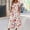 Dresses for Women-Red, variant on Zyloft Plus Size Dresses for Women Summer Short Sleeve Round Neck Floral Printed Pocket Dress Yellow XL