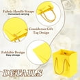 thumbnail image 3 of Bolsas de Regalo 4 x 2.8 x 4.5 Pulgadas, 12 Pcs Bolsas Pequeñas con Asas y Tarjeta de Saludo para Favor de Fiesta, Boda, Despedida de Soltera, Festivales, Amarillo, 3 of 6