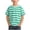 Mint Green, variant on Zpanxa Boys Summer Shirts Striped Crew Neck Short Sleeve Casual Tee