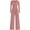 Pink, variant on PRETTYGARDEN Jumpsuits for Women Dressy Casual Fall One Piece Outfits Long Sleeve Crew Neck Wide Leg Pants Rompers