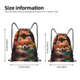 thumbnail image 4 of Drawstring Backpack - Colorful Leaf Chihuahua Splash Proof Small Drawstring Gym Bag for Women Men, Cinch Sports String Bag Backpack for Travel Swimming Beach, 4 of 8