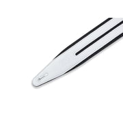 Levy's MG317DRS 2 1/2 Leather White/Black Racing Stripe Guitar/Bass Strap