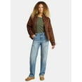 thumbnail image 2 of Time and Tru Women's High Rise Straight Jeans with Carpenter Details, 30" Inseam, Sizes 0-20, 2 of 5