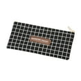 thumbnail image 2 of Estuche de lona con diseño de lunares enrejados, gran capacidad, organizador de papelería y neceser, con múltiples compartimentos para bolígrafos y maquillaje, lona duradera y lavable para, 2 of 2