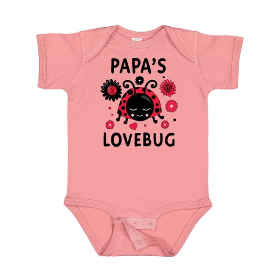 Inktastic Valentine's Day Papa's Lovebug Boys or Girls Baby Bodysuit