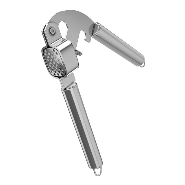 Bazzeff Exprimidor de Ajos de Acero Inoxidable. Prensa de Ajos. Aplasta Ajos. Triturador de Ajo o Jengibre para Alimentos. Garlic Press Bazzeff Exprimidor de Ajos