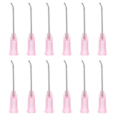 Uxcell 12 Pcs 20G 1 Inch Blunt Tip Dispensing Needles for Refilling Liquid Ink Adhesive, Pink