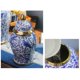 thumbnail image 1 of Jarrón de jengibre de cerámica con flores pintadas, jarrón con arreglo Floral, contenedor de almacenamiento brillante, tarro de almacenamiento de S Baoblaze tarro de jengibre, 1 of 8