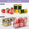 thumbnail image 2 of 4 Pack Fridge Organiser Set,clear Plastic Bins,refrigerator Container, 2 of 5