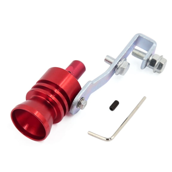 Unique Bargains 1PC Universal Blow off Valve Simulator Whistler Turbo Sound Exhaust Whistle L Red