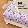 thumbnail image 2 of Twin Size Sheet Set Paisley Printed Bed Sheets for Single Bed Piece Microfiber Fitted Sheet with ” Deep Pocket & Straps Patterned Bedding Sheets & Pillowcase Set, 2 of 8