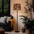 thumbnail image 5 of 2pcs Set Drum Lampshades (13"x 13"x 10"), Floral brush strokes seamless design American witch Fabric Lamp Shades, Large Replacement Shades for Table, Floor, and Pendant Lamps, Simple Assembly Needed., 5 of 8
