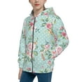 thumbnail image 2 of Kdxio Vintage Floral Pattern Kids Boys Girls Zip Up Hoodie 3D Printed Hooded Sweatshirt Hoody Coat with Pocket 7-12 Y-Small, 2 of 6