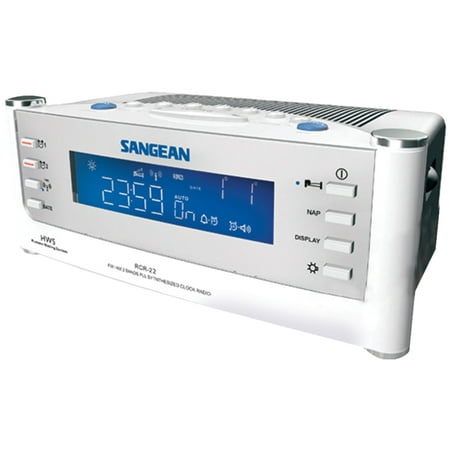 Sangean RCR22 AM/FM Atomic Clock Radio with LCD