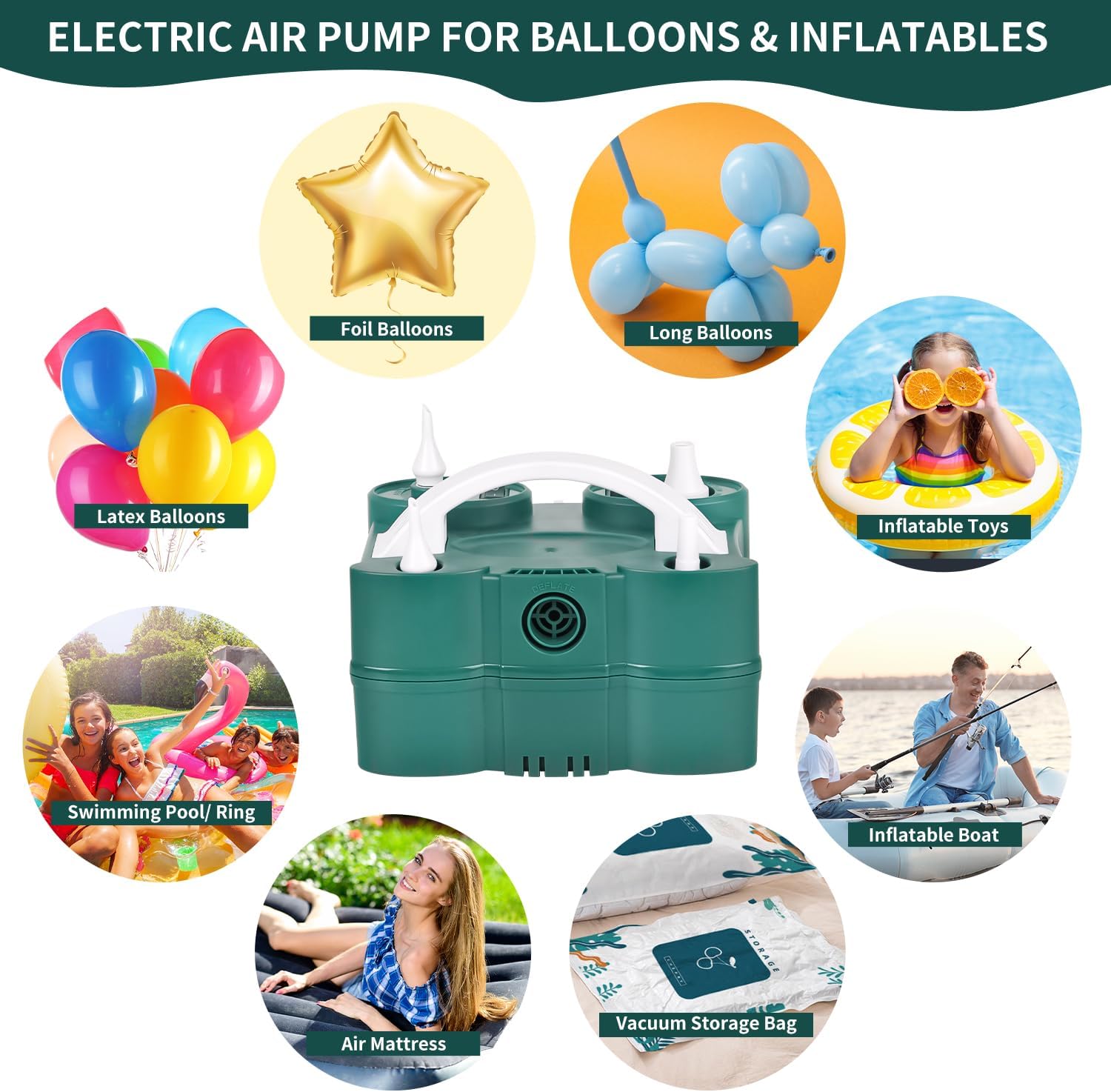 ID IDAODAN Electric Balloon Pump 3-in-1 Inflator photo 3