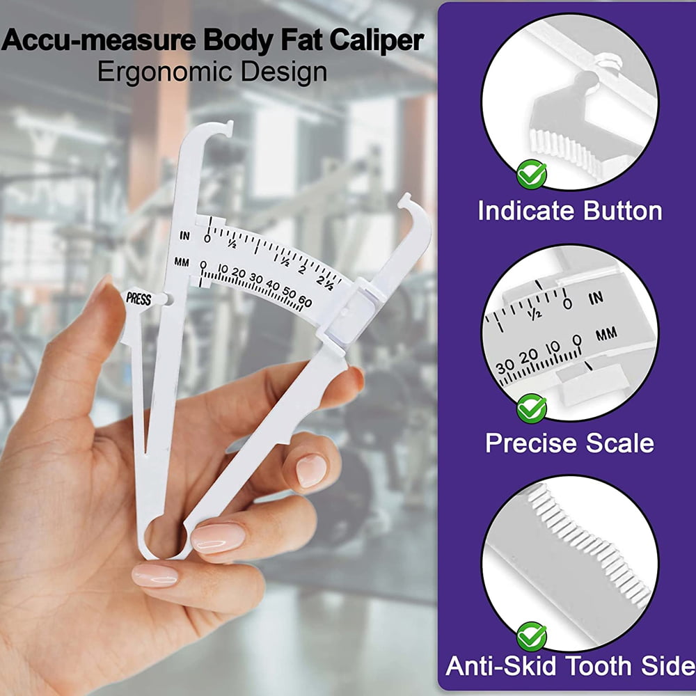 Fat Caliper Tester Body Fat Electronic Caliper And Measuring Tape For  Accurately Measuring Bmi Skin Fold Fitnesswhite