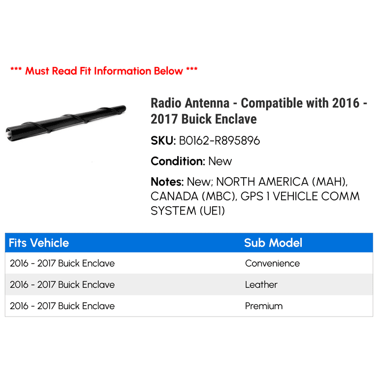 2017 buick 2024 enclave antenna