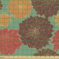 thumbnail image 2 of Ambesonne Floral Fabric by the Yard Upholstery, Carnation and Calendula Art, 3 Yards, Burnt Orange and Red, 2 of 5