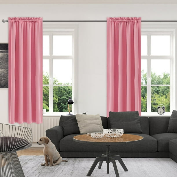 Cortinas opacas para dormitorio - cortinas aisladas térmicamente para ahorrar energía con reducción de ruido, oscureciendo el divisor de habitaciones para cine en casa y habitación infantil