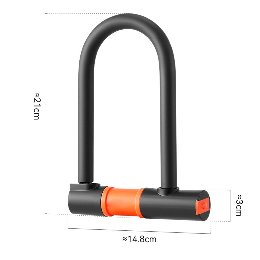 CENL Bicycle U-shaped lock with 2 keys for anti-theft suitable for mountain bikes