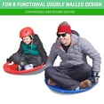 thumbnail image 4 of GoSports 29" Heavy Duty Winter Snow Saucer with Padded Seat and Hand Pull Strap - 2 Pack, Red and Blue, 4 of 6