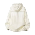 thumbnail image 3 of GrmtClth Men's Multi-Pocket Hooded Utility Jacket, Lightweight Full Zip Up Windbreaker Casual Outerwear with Adjustable Cuffs Sun Protection Clothing White 2XL, 3 of 5