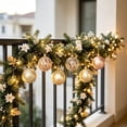 thumbnail image 6 of Champagne Blue Textured Christmas Ornament Set Shatterproof Printed Hanging Baubles for Christmas Tree Decor, 6 of 9