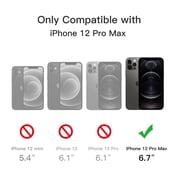 JETech Magnetic Case for iPhone 12 Pro Max 6.7-Inch Compatible with MagSafe, Translucent Matte Back Slim Shockproof Phone Cover (Black)