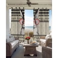 thumbnail image 4 of Easter Bunny Blackout Curtains 84 Inches Long, Farmhouse Carrots Vintage Black Checkered Plaid Thermal Insulated Black Out Curtains, Darkening Window Curtain for Bedroom Living Room 42"x84" 2 Panels, 4 of 9