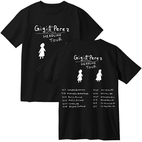 Gigi Perez Headline Tour 2025 Merch Cotton T-Shirt Women Men Casual Crewneck Short Sleeve Tee