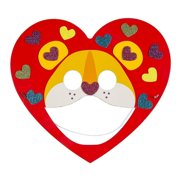 Fun Express Valentine Lion Mask Craft Kit - Makes 12