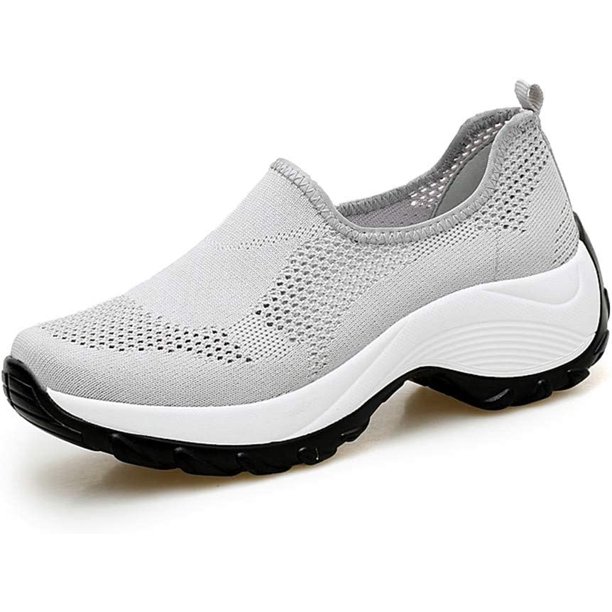 HAOSHIDUO Calzado de Caminata para Mujer Tenis Ligeras cómodas Malla 1838-Gris 24.0 cm 1838-Gris 24.0 cm Xishao ropa