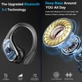 thumbnail image 3 of Wireless Earbuds 75Hrs Bluetooth 5.4 Headphones IP7 Waterproof for Sports Running Wireless Earphones with ENC Noise Cancelling Mics Deep Bass Over Ear bud with Earhooks for Android iOS Workout Gym, 3 of 7